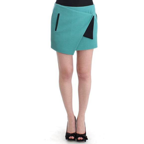Costume National Blue wrap mini skirt/IT40S/Blue